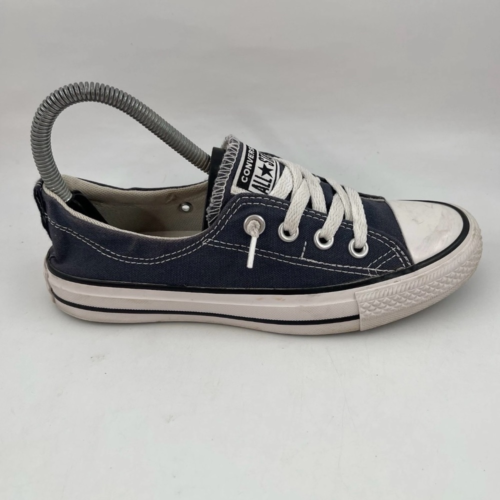 Converse Womenโs CTAS - SZ 6 - Blue Collapsable Heel Canvas Sneakers Shoes